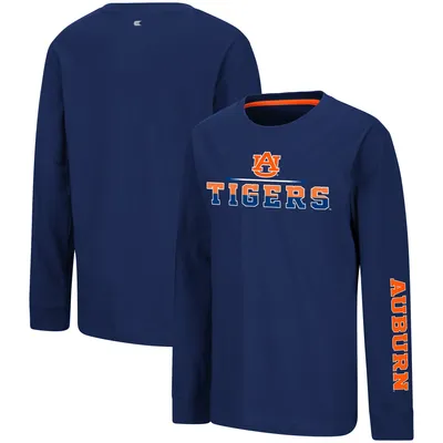 Auburn Tigers Colosseum Youth Two-Hit Long Sleeve T-Shirt - Navy