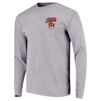 Youth Gray Auburn Tigers Retro Script Long Sleeve T-Shirt