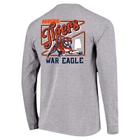 Youth Gray Auburn Tigers Retro Script Long Sleeve T-Shirt