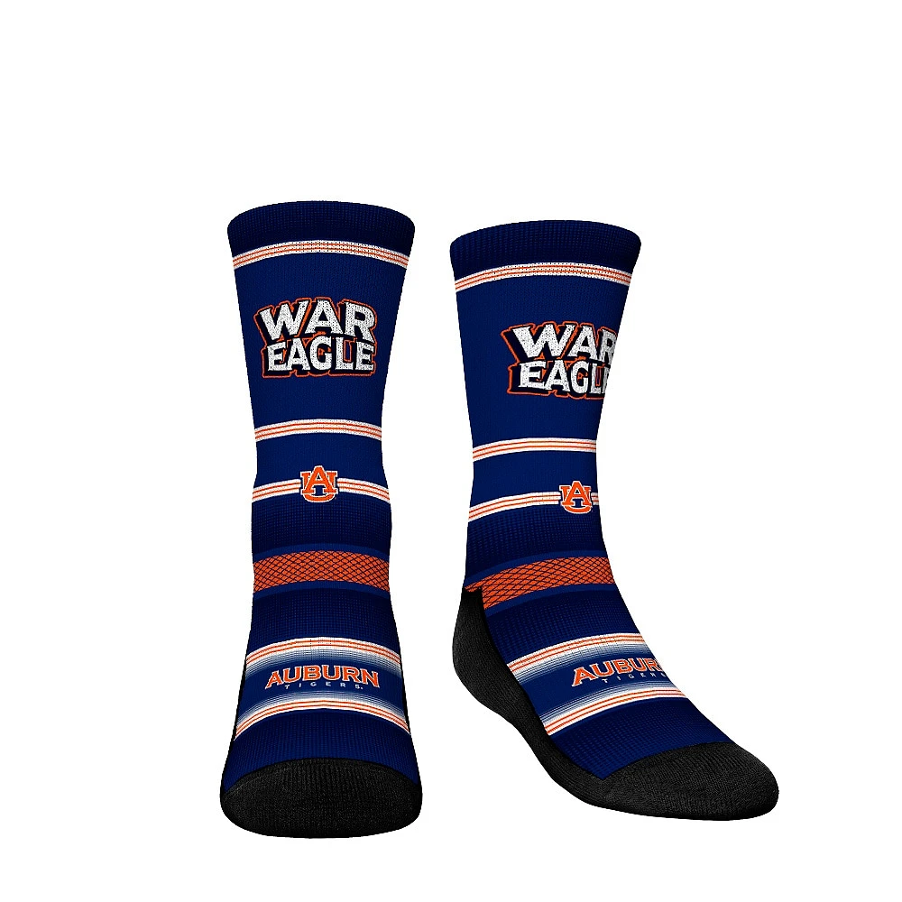 Youth Rock Em Socks Auburn Tigers Team Slogan Crew Socks