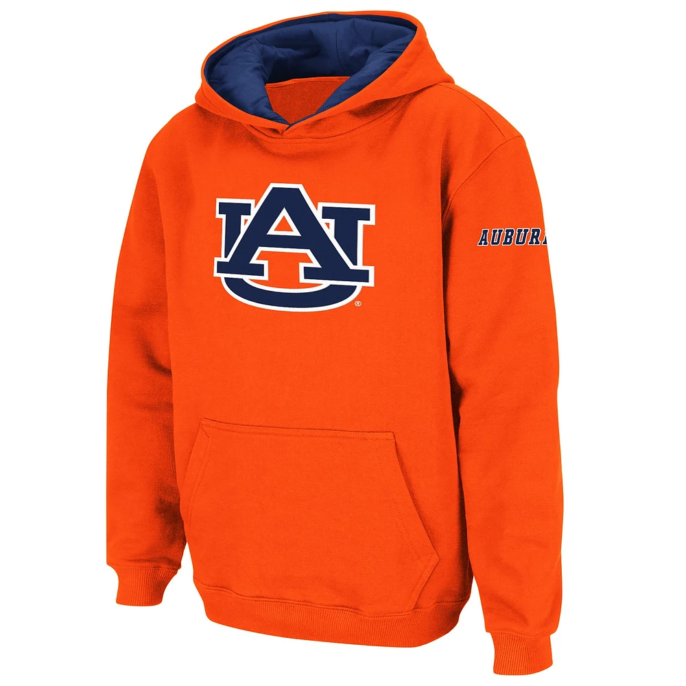 Sweat à capuche gros logo orange Auburn Tigers Stadium Athletic pour jeune