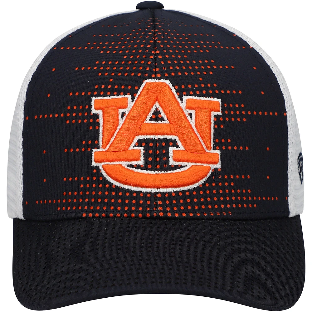 Youth Top of the World Black/White Auburn Tigers Crushed Adjustable Hat