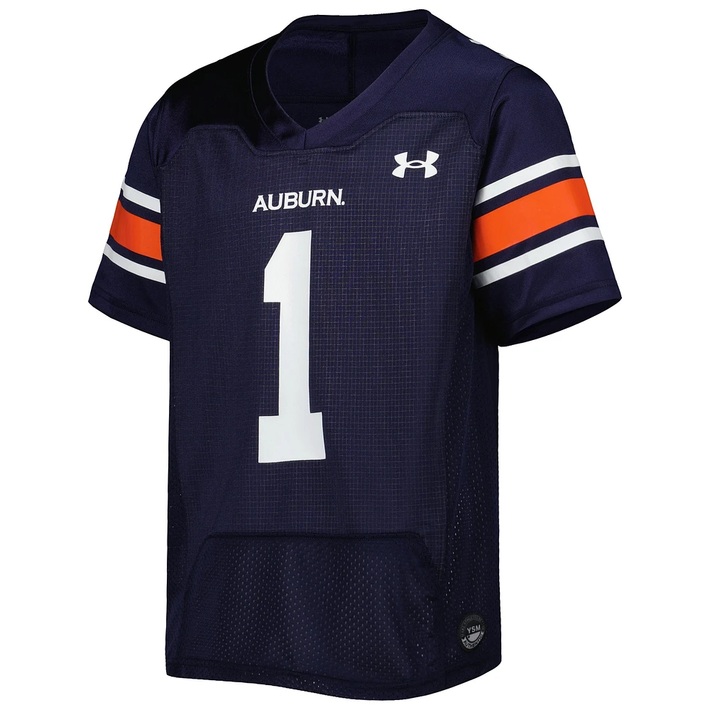 Under Armour #1 Navy Auburn Tigers Replica Maillot de football pour enfant