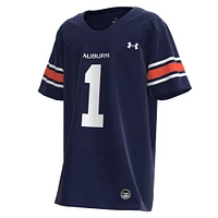 Maillot de football réplique pour jeunes Under Armour #1 bleu marine Auburn Tigers