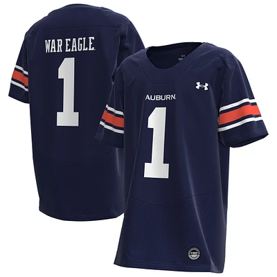 Maillot de football réplique pour jeunes Under Armour #1 bleu marine Auburn Tigers