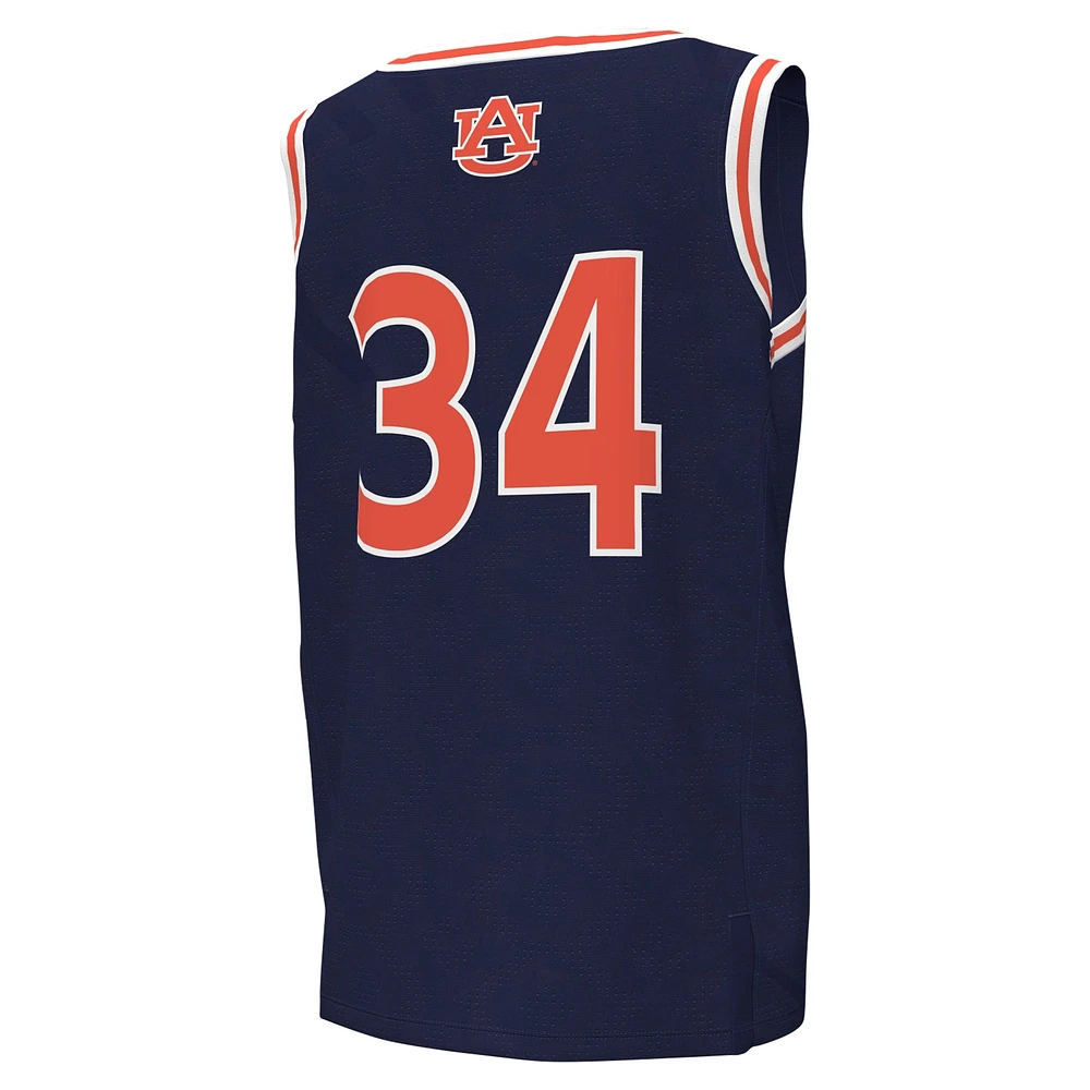 Youth Under Armour #34 Navy Auburn Tigers Replica Basketball Jersey