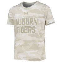 Youth Under Armour Tan Auburn Tigers Camo Logo T-Shirt