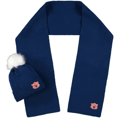 Auburn Tigers ZooZatz Scarf and Cuffed Knit Hat with Pom Set