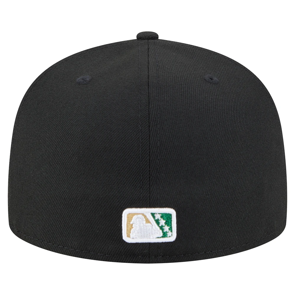 Casquette ajustée 59FIFTY de la collection Authentic New Era pour homme, noire, Augusta GreenJackets