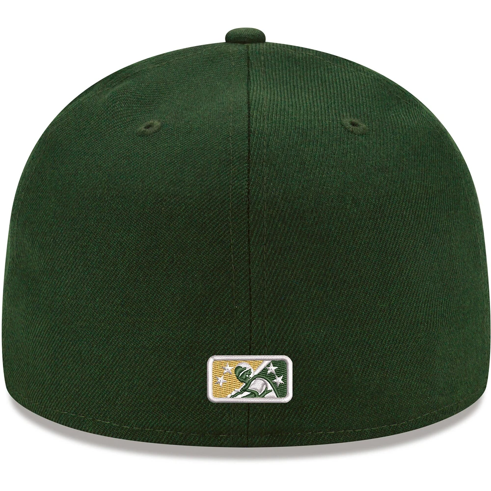 Men's New Era White Augusta GreenJackets Authentic Collection 59FIFTY Fitted Hat