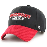 Casquette réglable en velours côtelé Austin Cindric Discount Tire Triple Hit '47 noire pour hommes