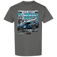 Men's Checkered Flag Sports Charcoal Austin Cindric 2024 Enjoy Illinois 300 Race Win T-Shirt