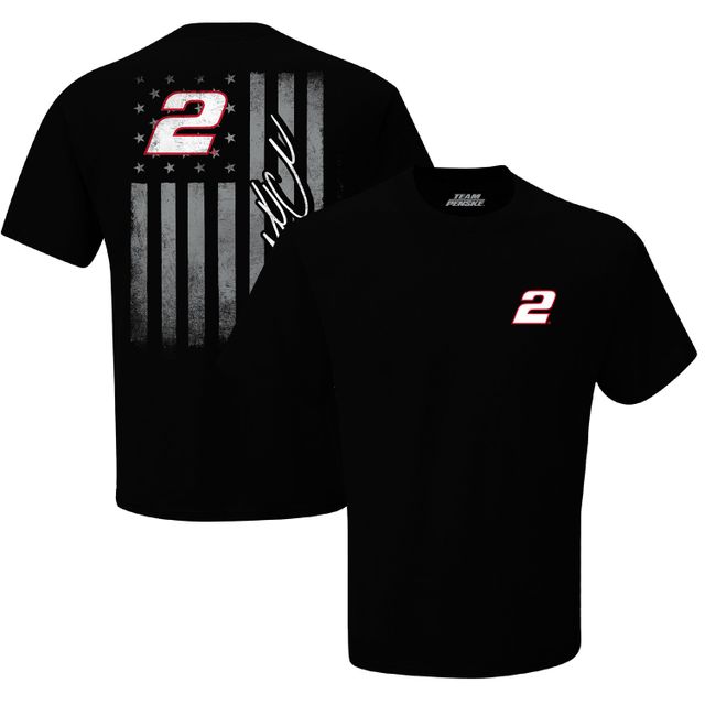 T-shirt à drapeau ton sur exclusif Austin Cindric Team Penske noir pour homme