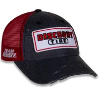 Men's Team Penske Black Austin Cindric Retro Patch Snapback Adjustable Hat