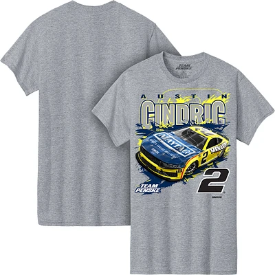 Men's Team Penske  Heather Gray Austin Cindric Menards Car T-Shirt