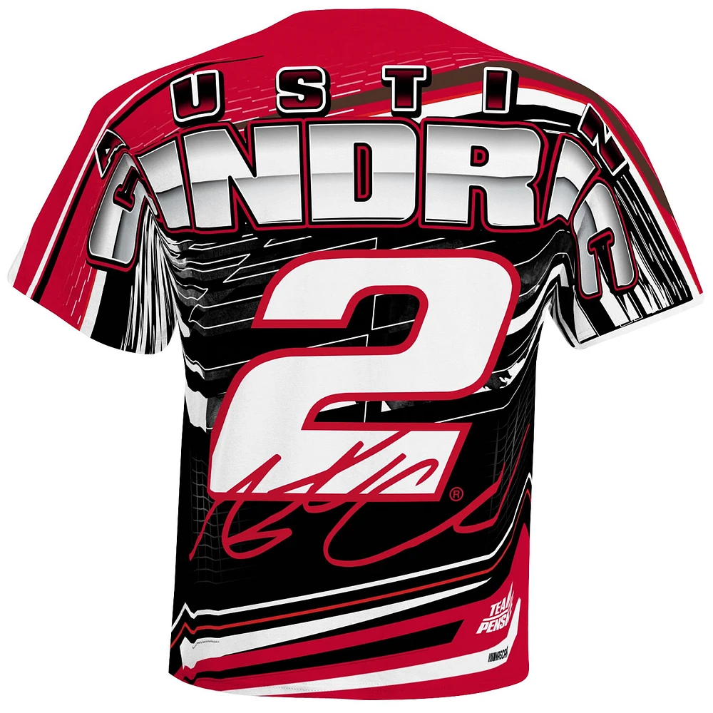 Men's Team Penske White Austin Cindric Sublimated Speedster T-Shirt