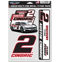 WinCraft Austin Cindric 3-Pack Multi-Use Decal Set