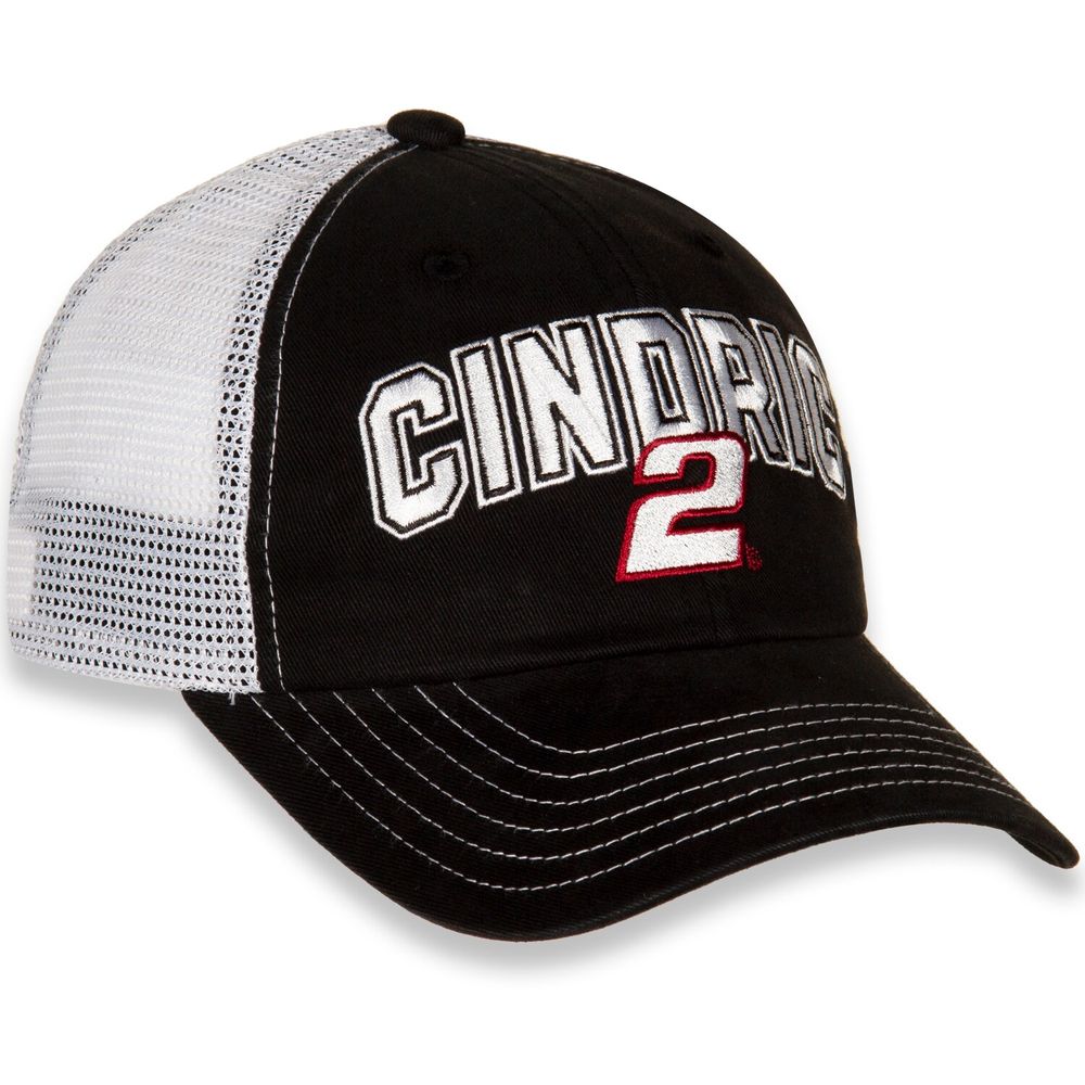 Women's Team Penske Black/White Austin Cindric Name & Number Adjustable Hat