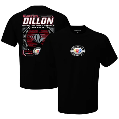 Men's Checkered Flag Black Austin Dillon 2023 NASCAR Cup Series Schedule T-Shirt