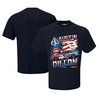 T-shirt de voiture patriotique la Collection Hendrick Motorsports Team pour hommes, Austin Dillon Bass Pro Shops, bleu marine