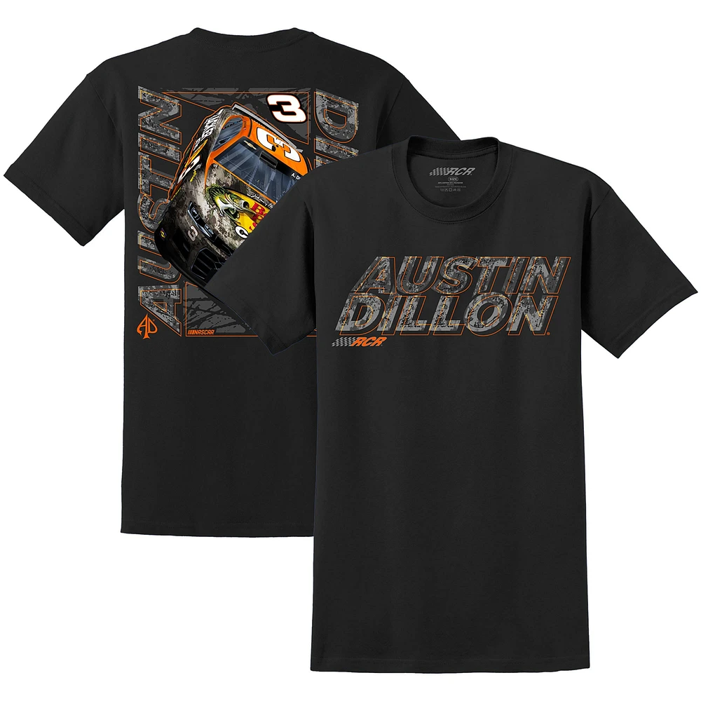 T-shirt de voiture noir Austin Dillon Bass Pro Shops la collection Richard Childress Racing Team pour hommes