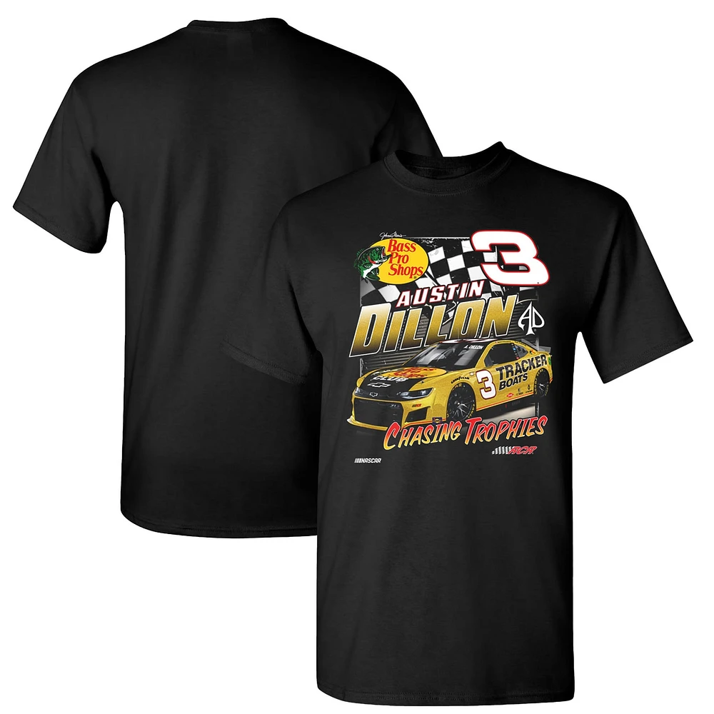 Men's Richard Childress Racing Team Collection Black Austin Dillon Bass Pro Shops Darlington Throwback T-Shirt