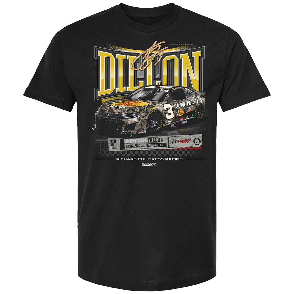 Men's Richard Childress Racing Team Collection  Black Austin Dillon Downforce T-Shirt