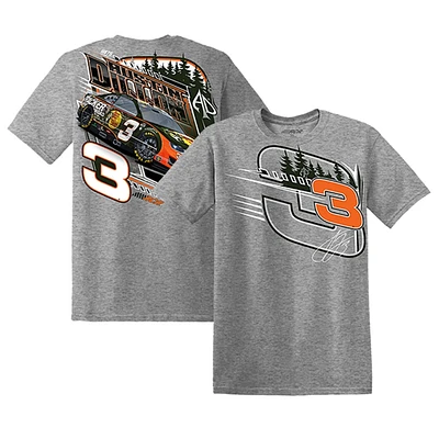 T-shirt Austin Dillon 2023 #3 Bass Pro Shops Richard Childress Racing Team Collection pour homme gris chiné