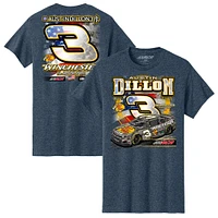 Men's Richard Childress Racing Team Collection Heather Navy Austin Dillon Bass Pro Shops Flag T-Shirt