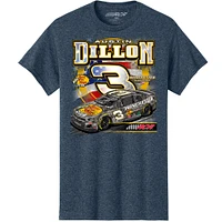 Men's Richard Childress Racing Team Collection Heather Navy Austin Dillon Bass Pro Shops Flag T-Shirt