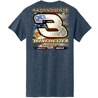 Men's Richard Childress Racing Team Collection Heather Navy Austin Dillon Bass Pro Shops Flag T-Shirt