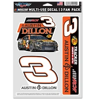 WinCraft Austin Dillon Lot de 3 autocollants multi-usages