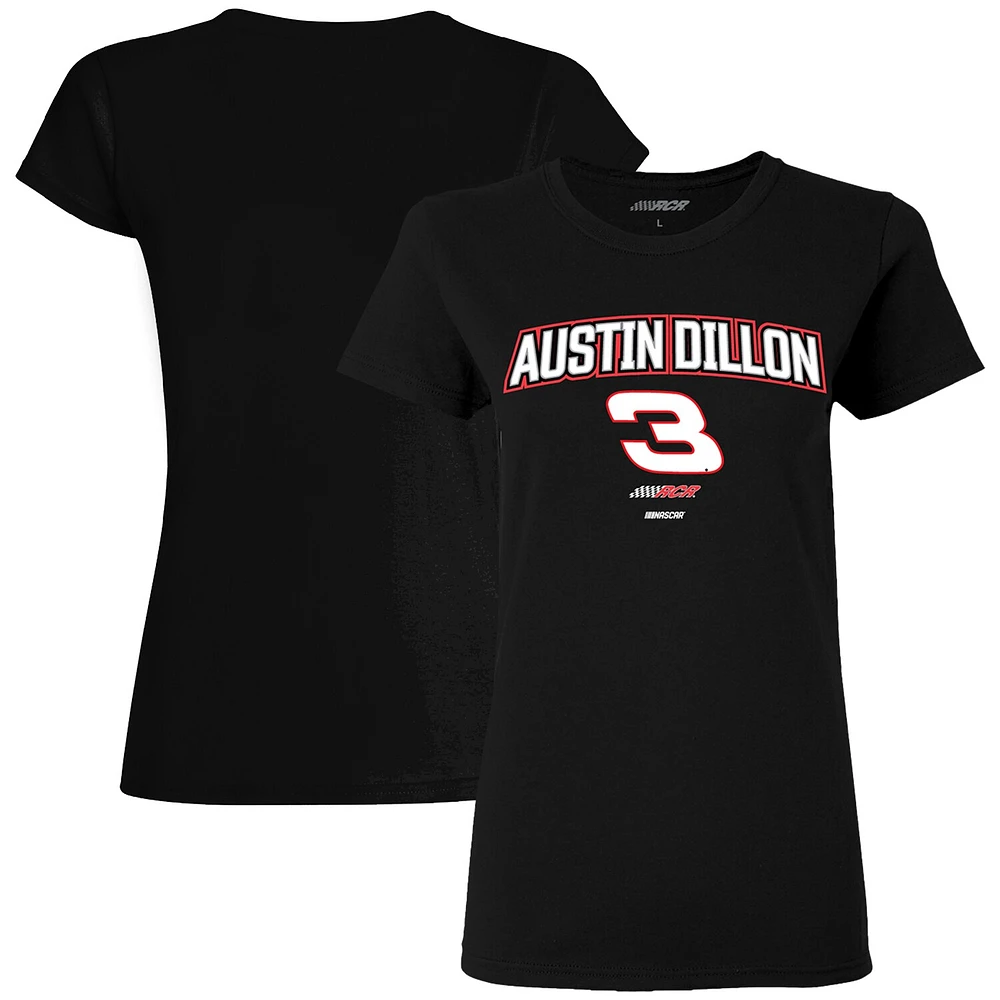 T-shirt Femme Austin Dillon Car Collection Richard Childress Racing Team Noir