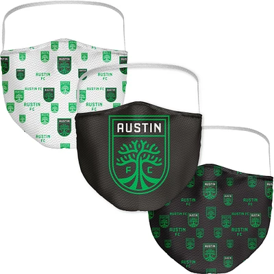 Adulte Fanatics Austin FC All Over Logo Couvre-visage 3-Pack