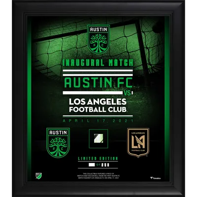 Austin FC Fanatics Authentic Framed 15'' x 17'' Inaugural Match Collage with Piece of Game-Used Ball - Limited Edition of 250