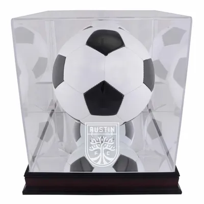 Austin FC Fanatics Authentic Mahogany Team Logo Soccer Ball Display Case