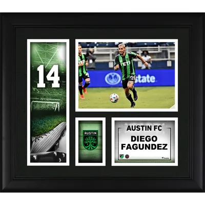Diego Fagundez Austin FC Fanatics Authentic Framed 15" x 17" Player Core Collage