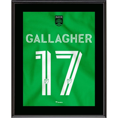 Jon Gallagher Austin FC 10.5" x 13" Las Voces Jersey Style Number 17 Sublimated Plaque