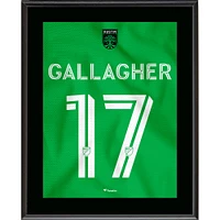 Jon Gallagher Austin FC 10.5" x 13" Las Voces Jersey Style Number 17 Sublimated Plaque