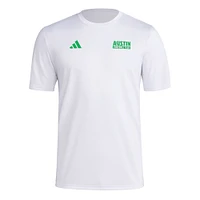 T-shirt cache-cœur blanc adidas Austin FC Local pour homme