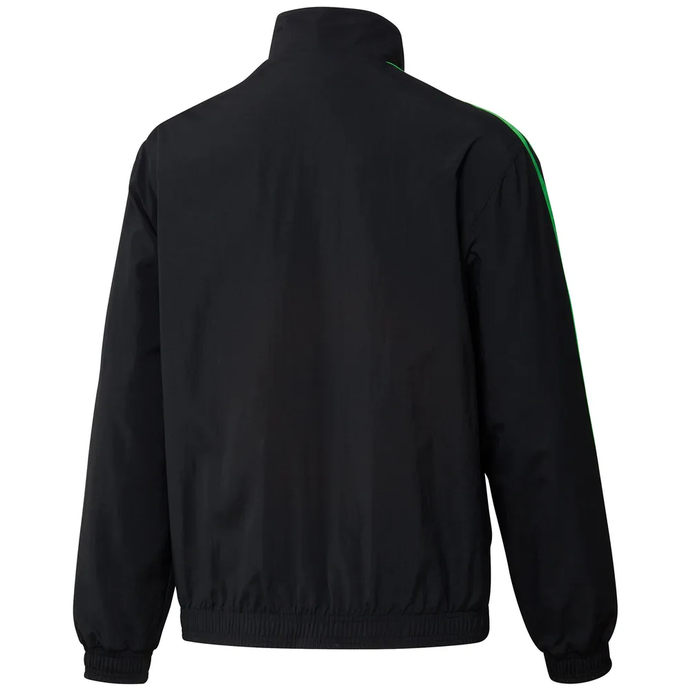 Veste d'équipe réversible à fermeture éclair intégrale Austin FC 2023 On-Field Anthem pour homme adidas noir/vert