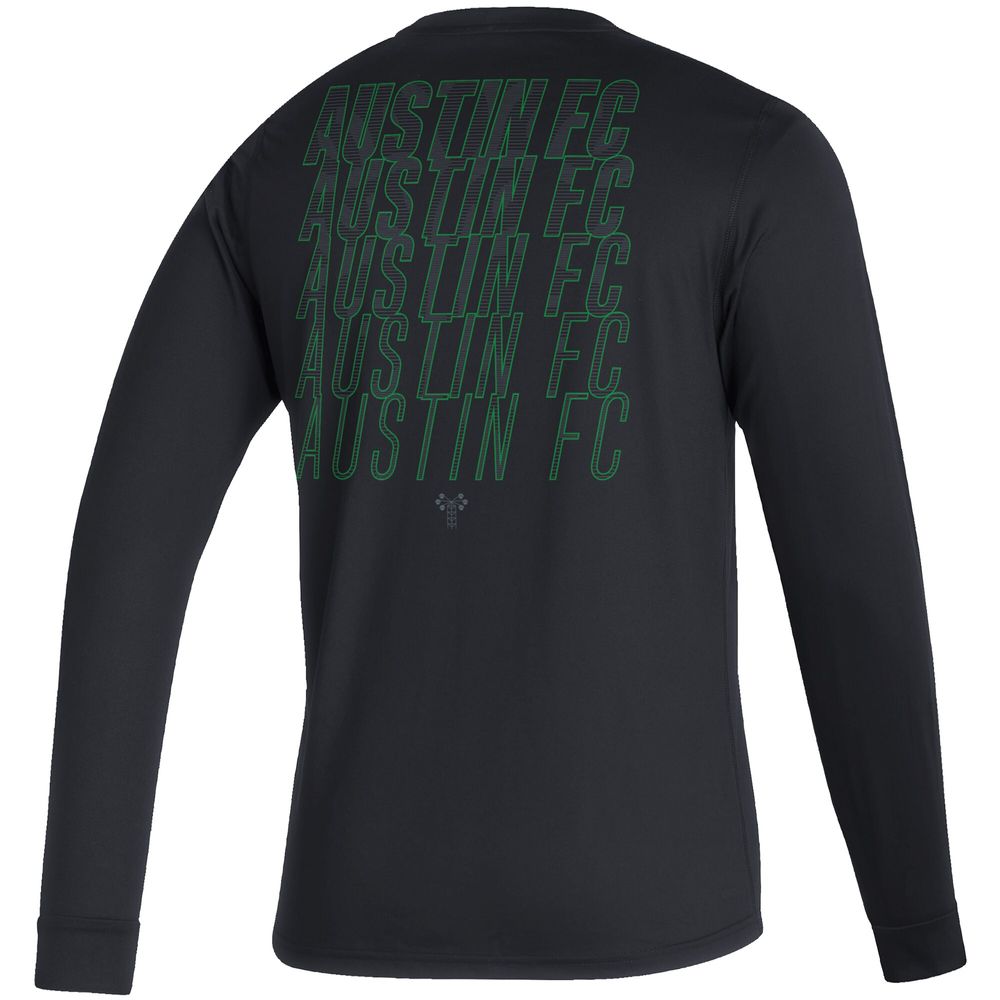 Men's adidas Black Austin FC Club Long Sleeve T-Shirt