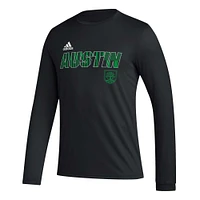 Men's adidas Black Austin FC Jersey Hook AEROREADY Long Sleeve T-Shirt