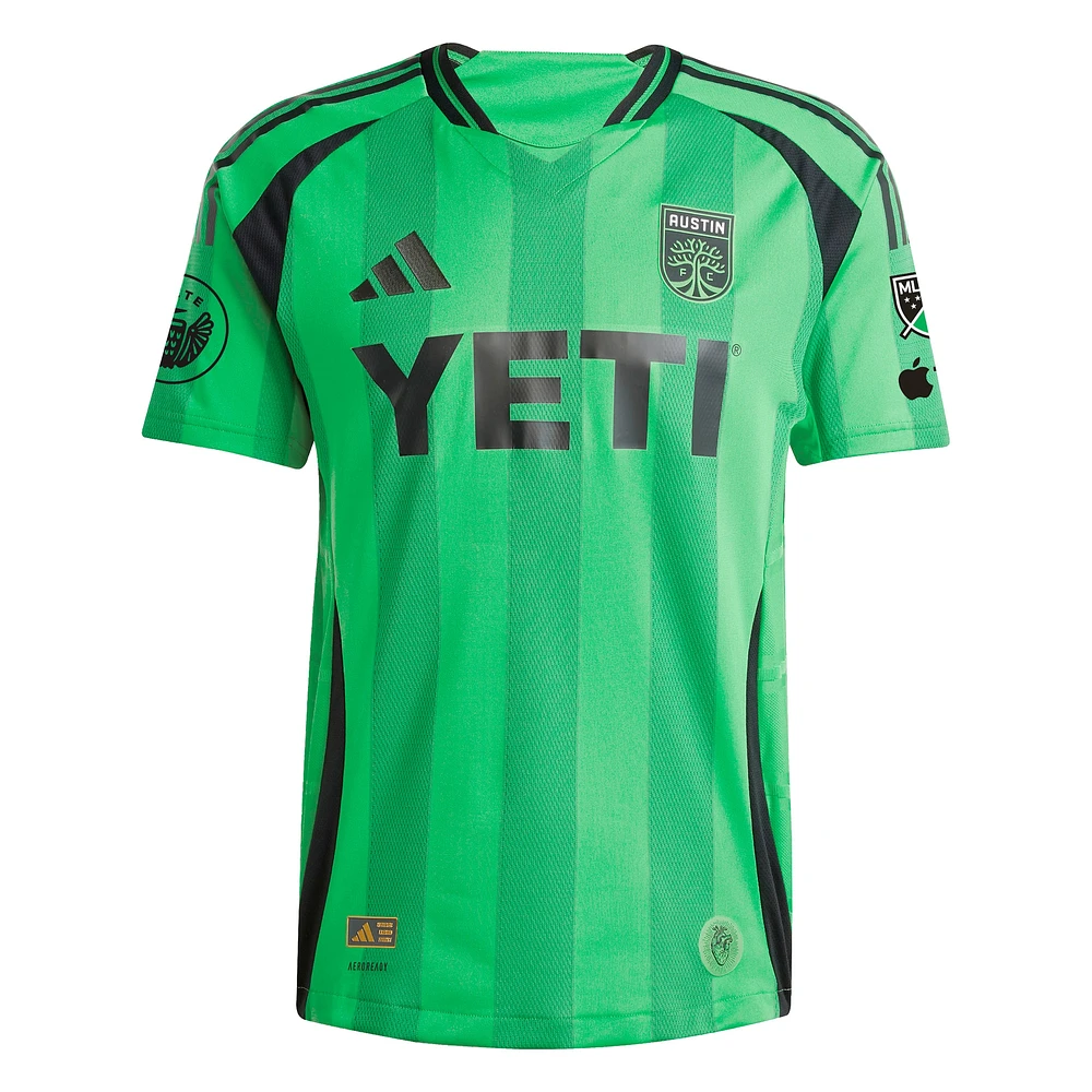 Men's adidas Brandon Vazquez Green Austin FC 2025 The Heartbeat Kit Authentic Player Jersey