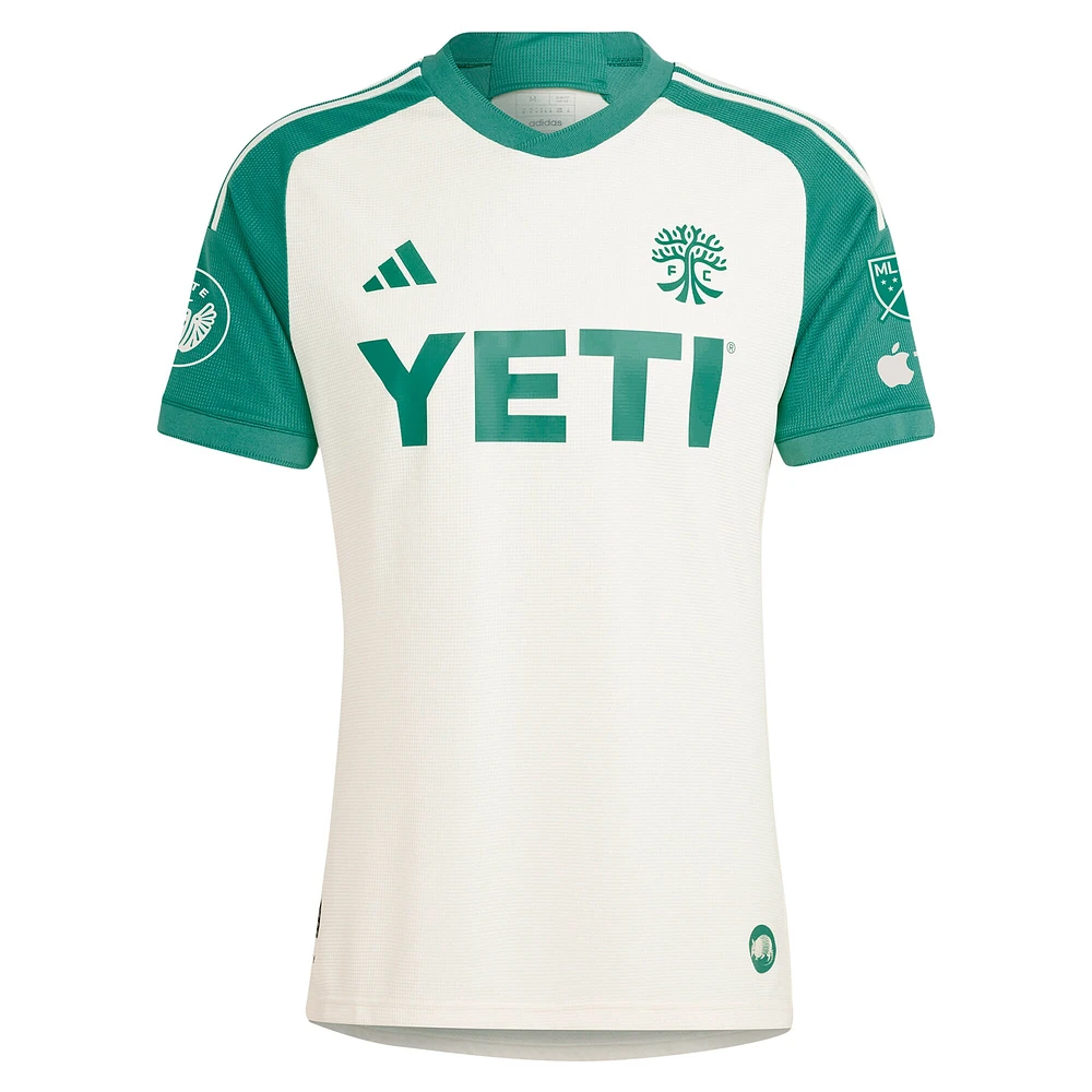 Maillot de joueur authentique adidas Austin FC 2024 The Armadillo Kit pour homme Brandon Vazquez Tan