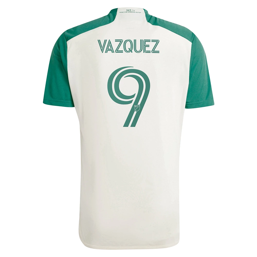 Men's adidas Brandon Vazquez Tan Austin FC 2024 The Armadillo Kit Replica Player Jersey