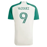 Men's adidas Brandon Vazquez Tan Austin FC 2024 The Armadillo Kit Replica Player Jersey