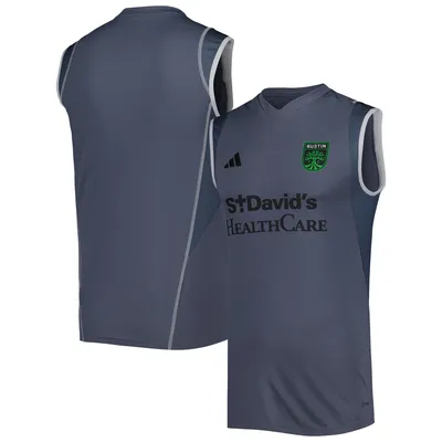 Men's adidas Gray Austin FC 2023 On-Field Sleeveless Training Jersey