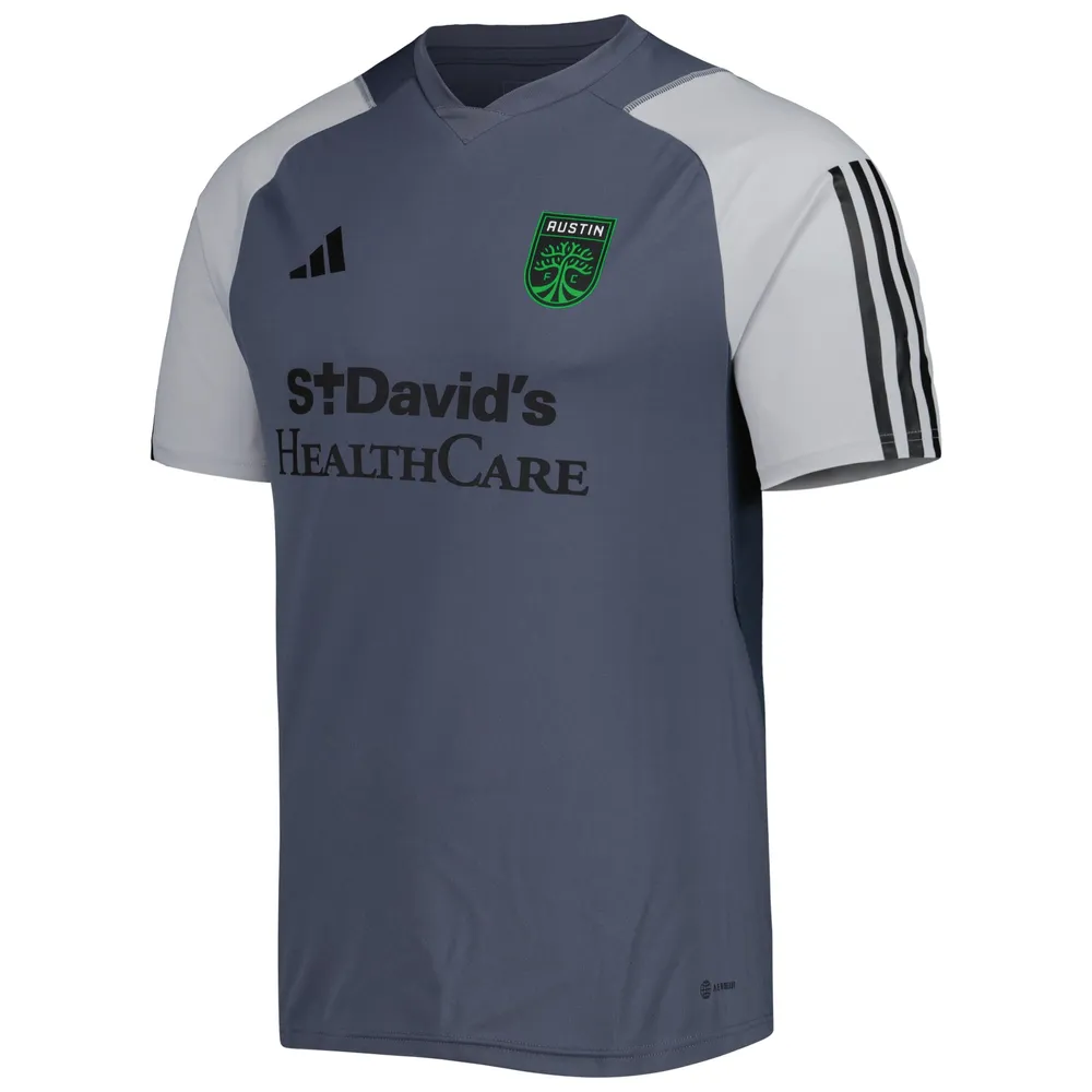 Maillot d'entraînement sur le terrain adidas Austin FC 2023 gris pour homme