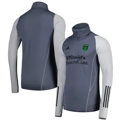 Philadelphia Union adidas Warm Raglan COLD.RDY Top - Gray